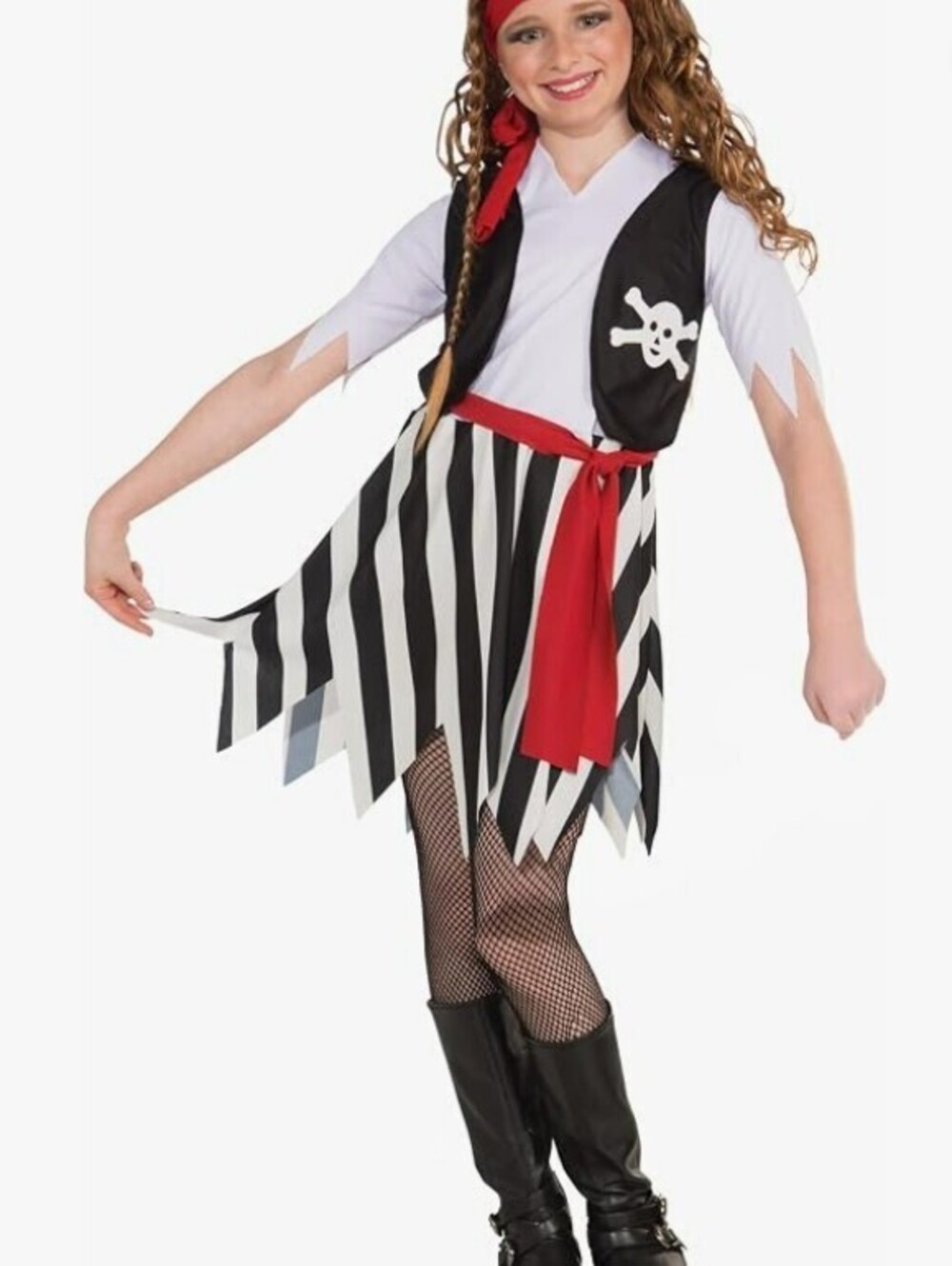 Rubies Buccaneer Pirate Costume Dress for Kids Girl's Large